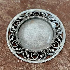 ☀️4/$15☀️Rustic Rhinestone Metal Candle Holder